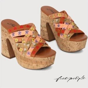 NWT Free People “Lisbon Platform Mules”